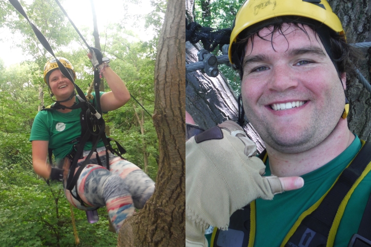 Caitlyn and John - Tour Guides from Lake Geneva Canopy Tours